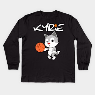 Kyrie The Baby Hoop Star Wolf (Style 5) Kids Long Sleeve T-Shirt